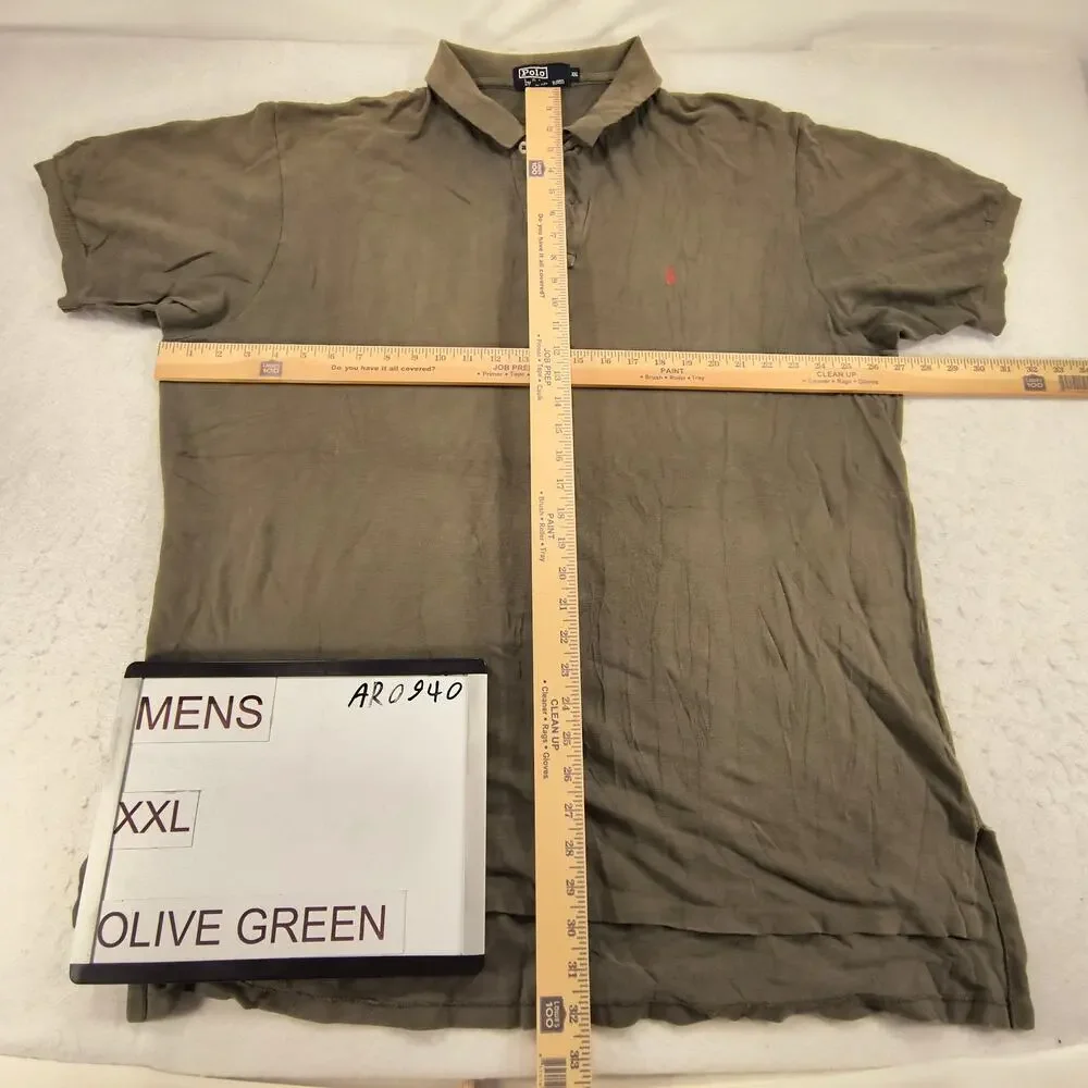Polo by Ralph Lauren Short Sleeve Collared Polo Shirt Mens Size 2XL Olive Green